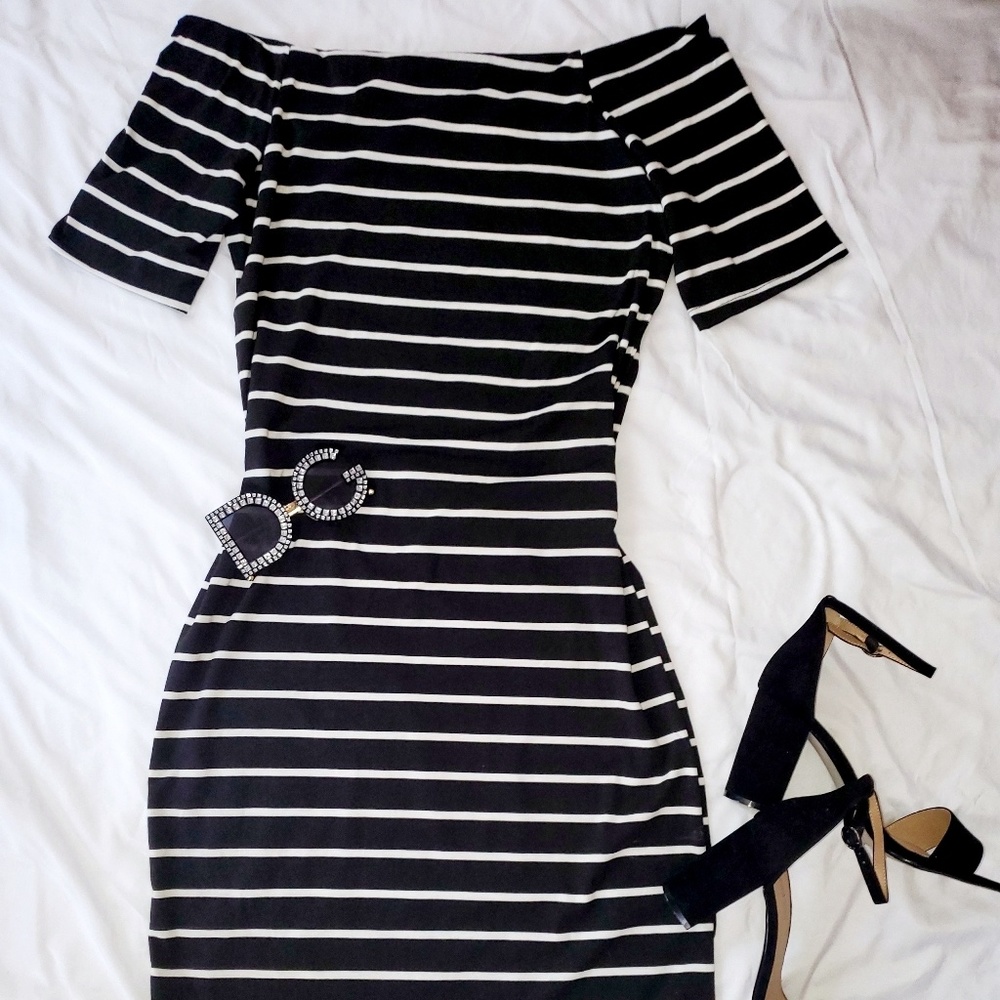 Off the shoulder midi dress